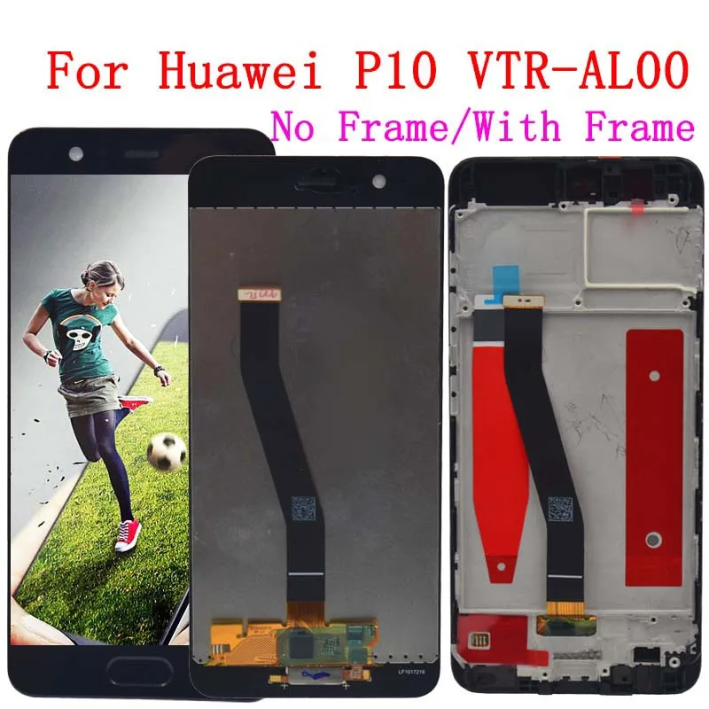 Жк дисплей с дигитайзером сенсорного экрана для Huawei P10 в сборе рамкой сменный жк