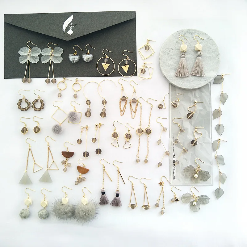 

MuHan Fashion Earrings for Women Girl Trendy Leaf flower Tassel Bulb Drop Earrings Allergy Temperament Jewelry Girl Trendy Gift