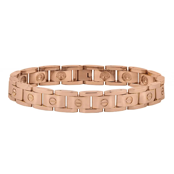 

Germanium inlaid stainless steel popular jewelry bracelet