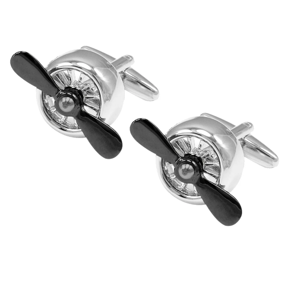 French Style Men Shirt Rotation Propeller Shaped Cufflinks Two Colors Novelty Amazing Cuff Buttons for Wedding Party Jewelry