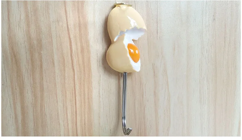 Cute Resin Egg Shaped Hooks Kitchen Dining Room Decoration Hooks Wall Decoration Hooks Crafts  (7)