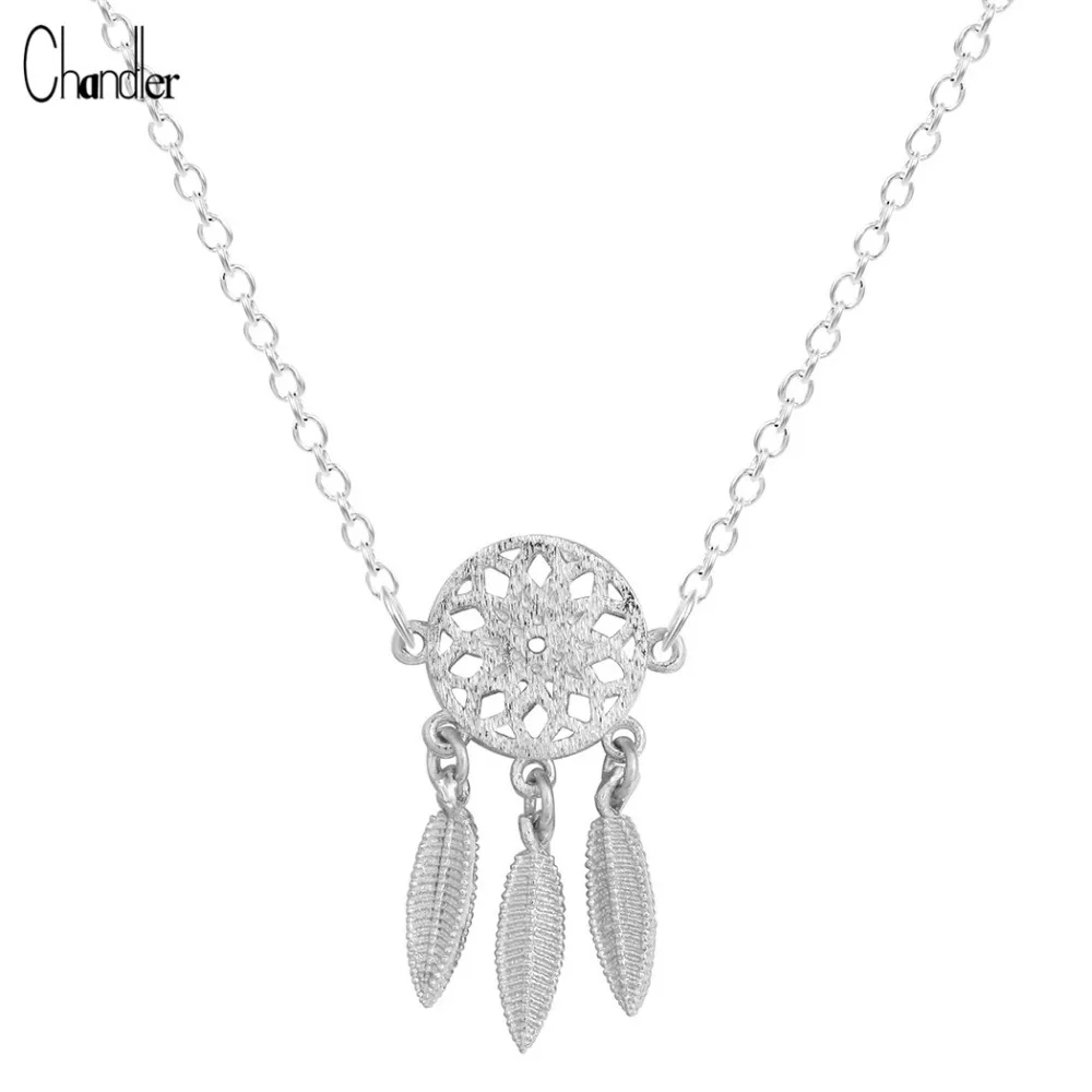 925 Sterling Silver Dreamcather Dream Catcher Pendant Necklace For