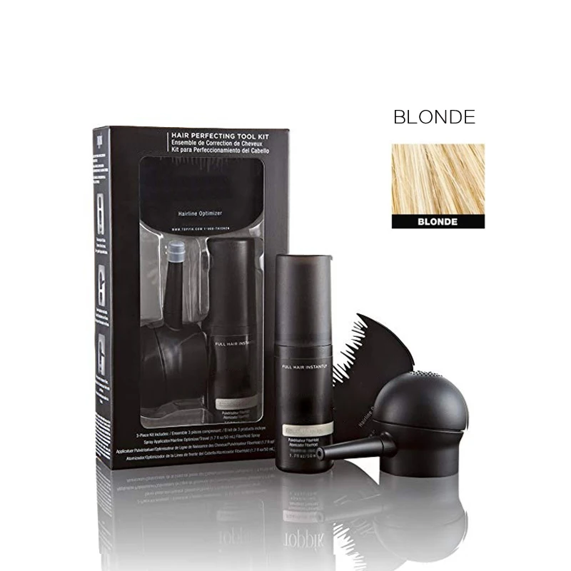3pcs SET BLONDE Волосы совершенствования набор синхронизированных инструментов для истончение волос 3 предмета в комплекте, оптимизатор волос спрей для волос от облысения за Для мужчин и Для женщин 27,5 г - Цвет: 3pcs SET BLONDE