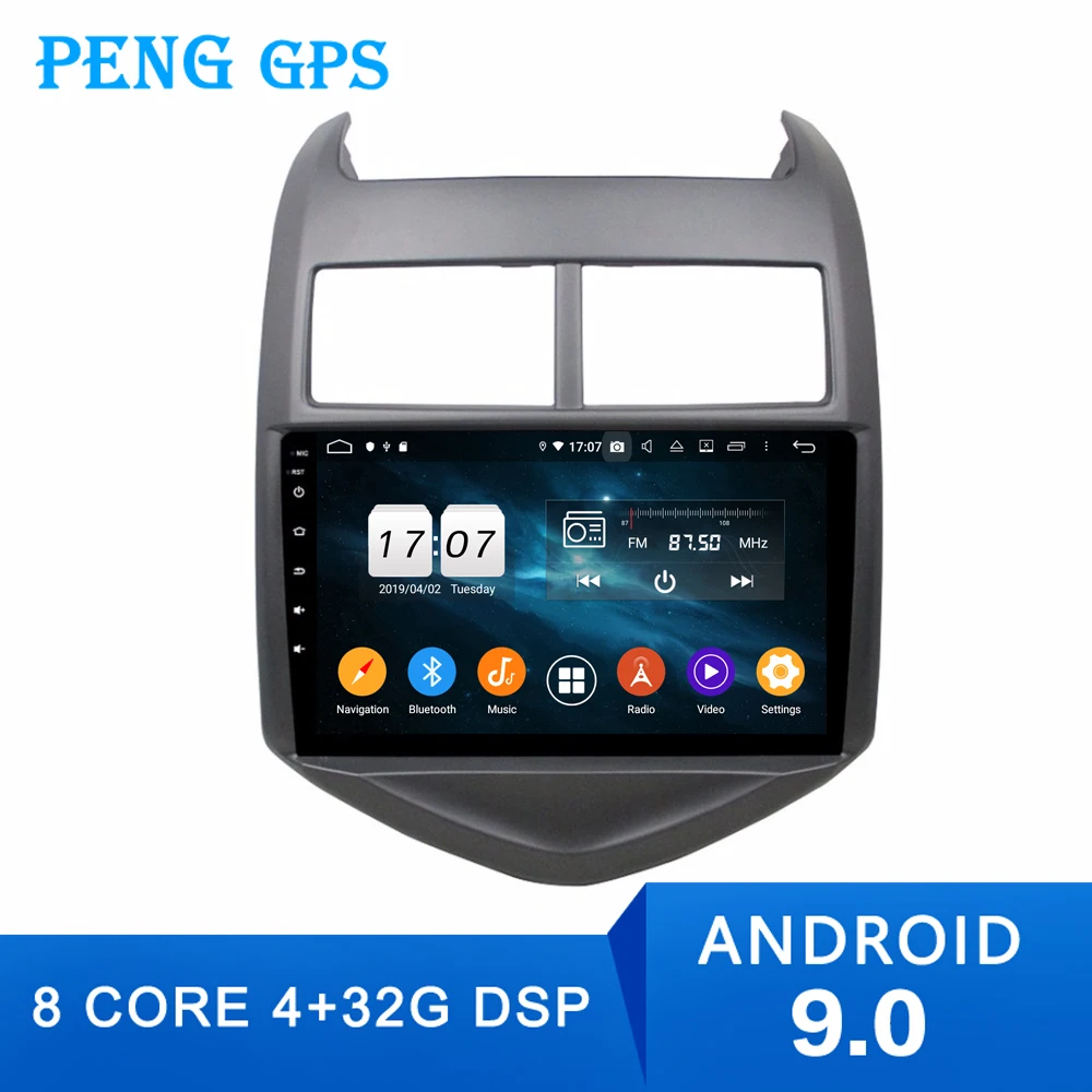 

Android 9 Car No CD Player GPS Navigation Multimedia Player for Chevrolet Chevy Aveo Sonic 2011-2016 Car Radio Stereo DSP Newest