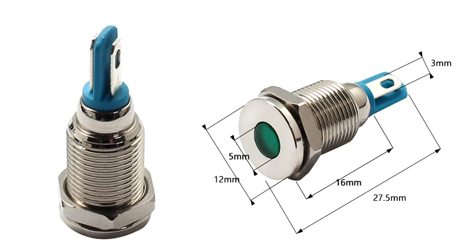 10mm waterproof led indicator 