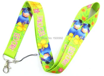 

Free Shipping 30 pcs Eeyore PHONE LANYARD KEYS ID NECK STRAPS Key Chains Wholesale P5
