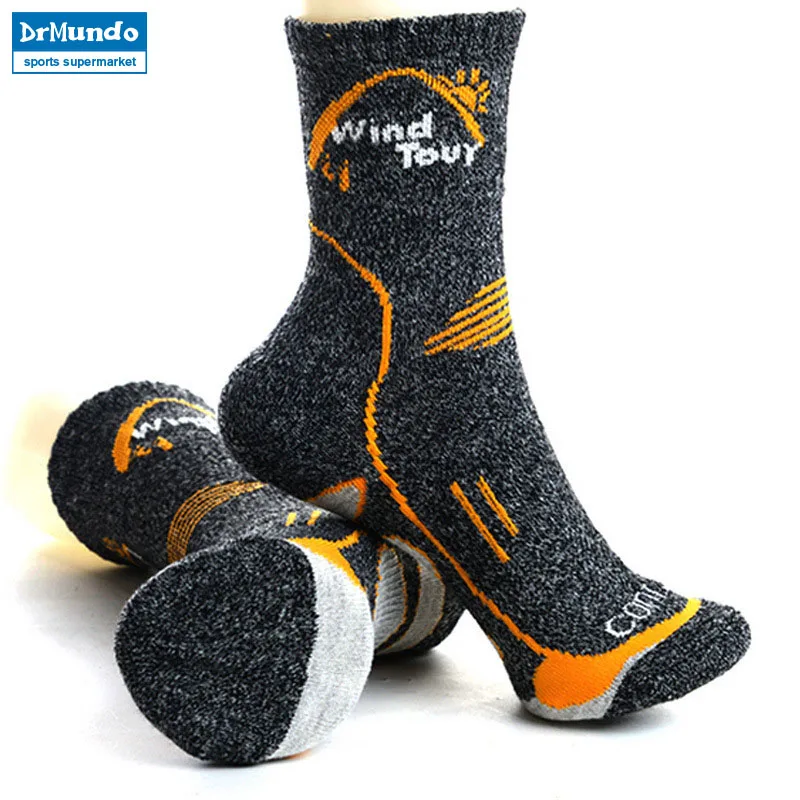 3 Pair/Lot Summer hiking socks MEN Sport Knee high socks Quick Dry Breathable Cotton Absorb