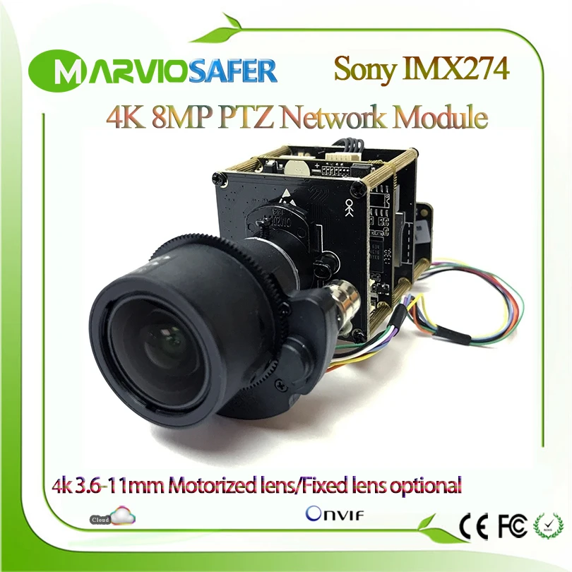 UHD 8MP 4K Starlight Wifi IP PTZ Camera Module Sony IMX274 Sensor Audio font b Alarm