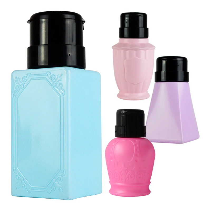 

200ML Pump Dispenser Empty Liquid Oil Bottle UV Gel Nail Art Polish Clear Clean Remover Manicure Beauty Equipment Tool JI178