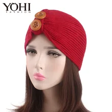 Новая модная вязаная шерстяная шапочка две деревянные пуговицы сапоги высотой выше колена круглая Лыжная мешковатая шляпа вязаный тюрбан теплая зимняя шапка вязаные шапочки