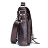 CONTACT'S Мужской роскошный кожаный портфель для ноутбука, в винтажном стиле мужские сумки на ремне большая емкость 2022 ► Фото 3/6