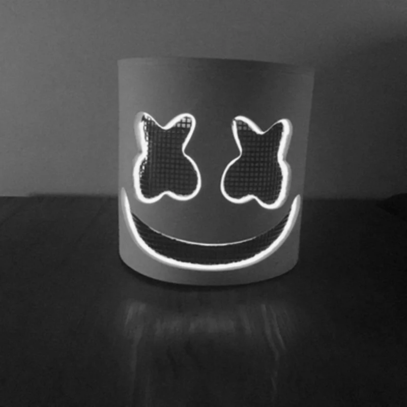 Электронные музыкальные вентиляторы Опора EVA Marshmello маска диджея Косплей Аксессуары взрослые дети хобби подарок Хэллоуин шлем для косплея дропшиппинг