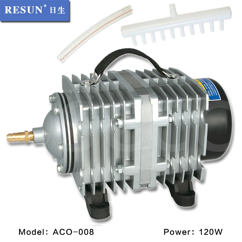 RESUN ACO-008 высокое качество аквариумный аквариум kio пруд электромагнитный воздушный компрессор насос, бытовой портативный бесшумный насос