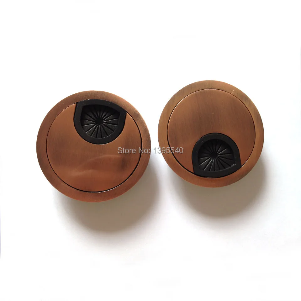 New Copper Computer Desk Line Hole Cover Grommet Desk Table Cable