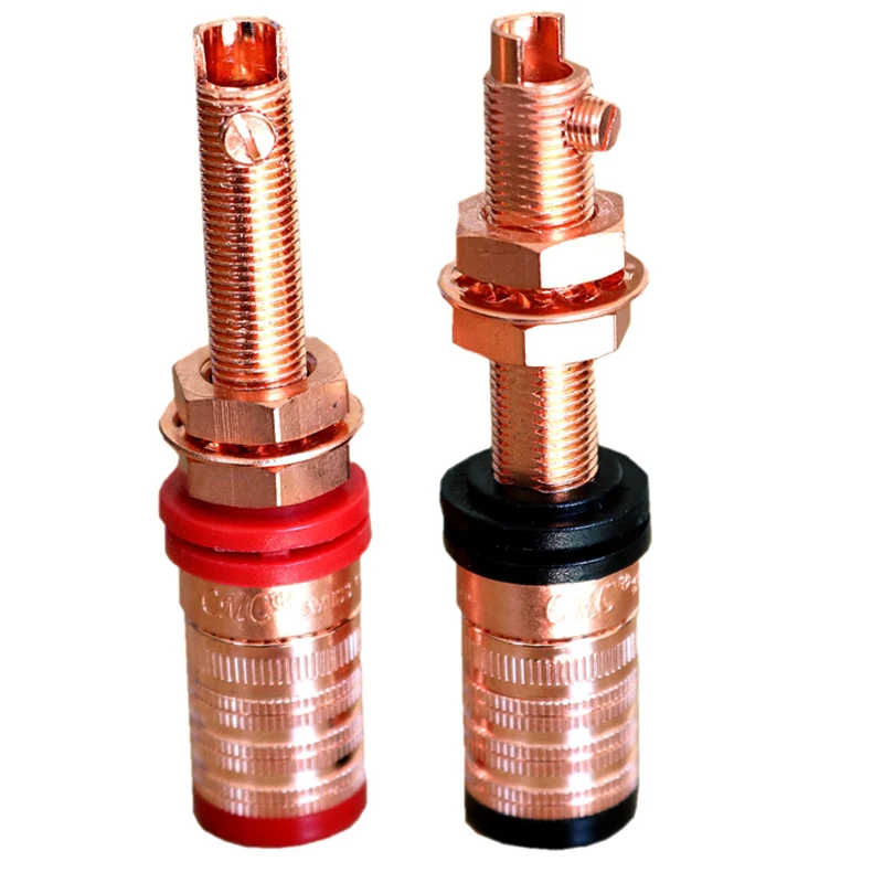 

Hi-End CMC Terminals Red Black Connector HiFi Amplifier Terminal Binding Post shaft Speaker