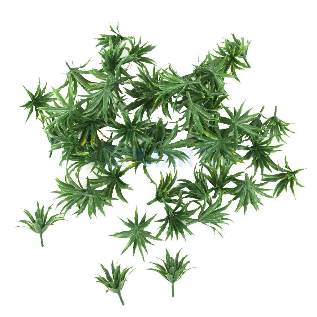 MagiDeal 50Pcs 1:100-1:200 Scale Model Ground Cover Plants Garden Train Model Building Diorama Scene Layout
