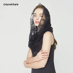 2019 белый черный кружевной дизайн модные женские кольца шеи шарф традиционные Мантилья для церкви Headcovering тюрбан