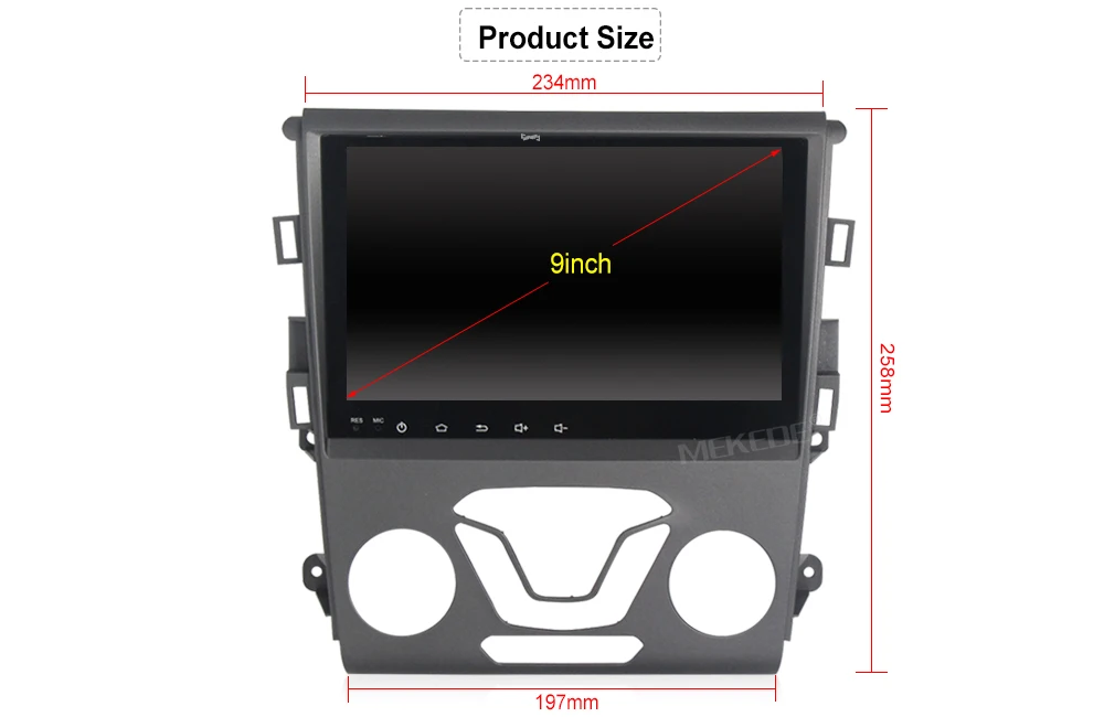 Excellent 9inch touch screen HD 1024x600 For Ford Mondeo Fusion 2013 2014 car Audio radio gps cassette with 2G RAM 16G ROM BT 4G wifi 3