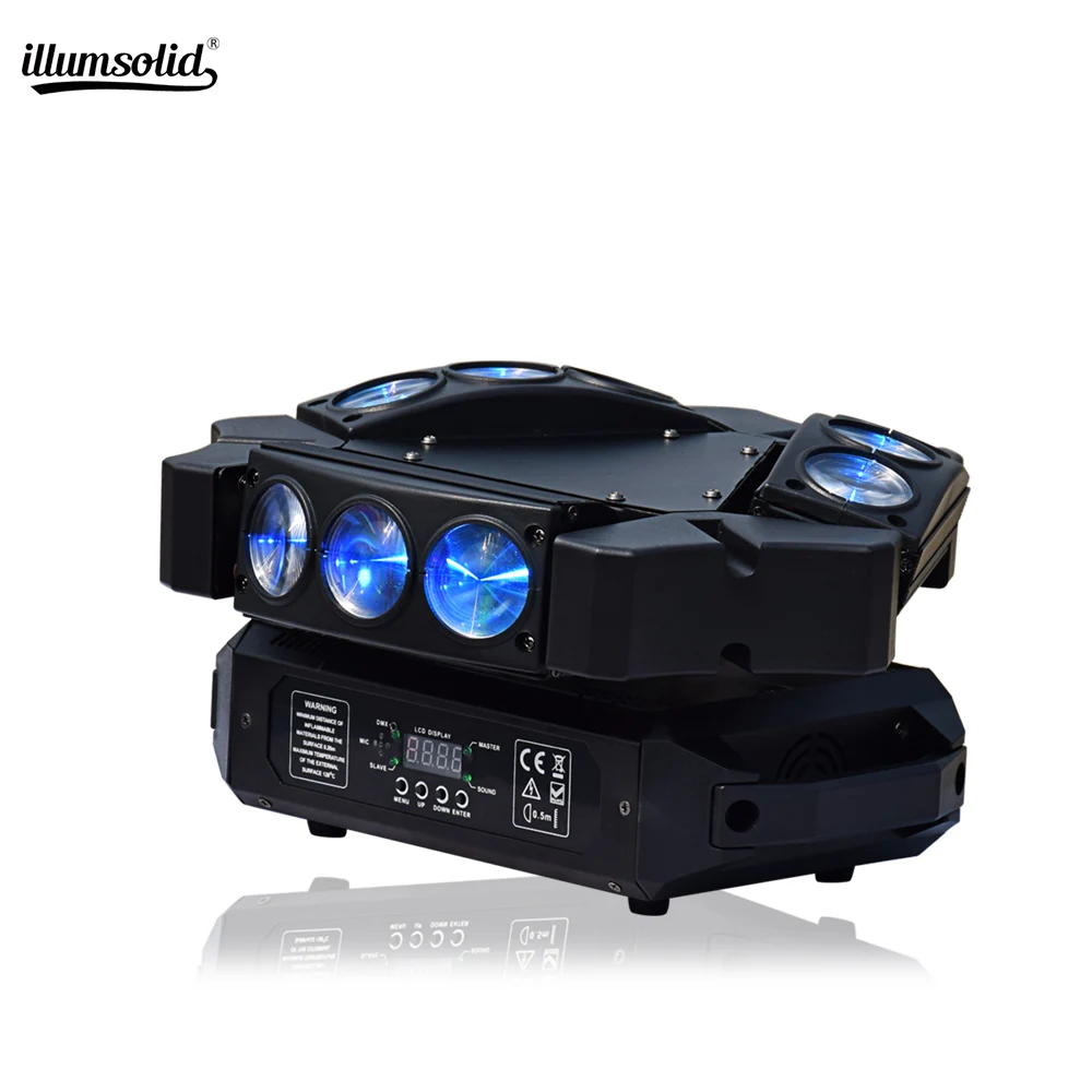 La partie menée allume le mini faisceau mené par moviles de cabezas de lumière d'araignée de la disco 9x12 w pour le club d'étape de KTV
