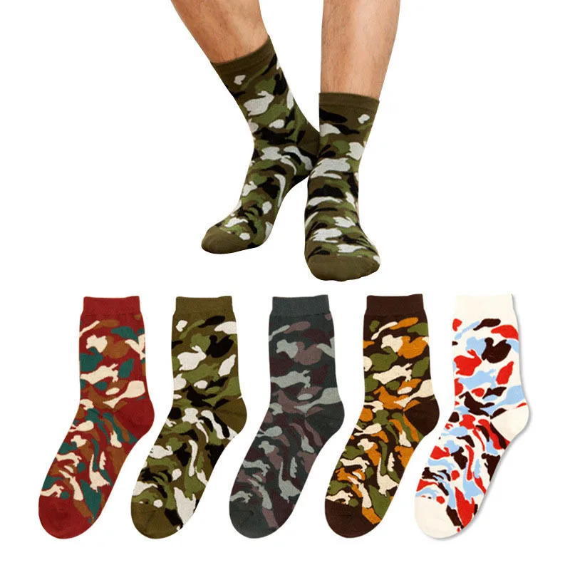 

Men's Camouflage Socks Men Fashion Hip Hop 3D Print Middle Tube Socks 1 Pair Funny Socks Compression Socks Gifts for Men