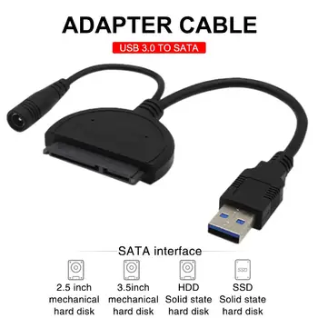 

SATA To USB 3.0 DC Adapter Cable Hard Drive Adapter Cable For Data Transmission Up To 6 Gbps Adapter Sata Cable Sata Usb