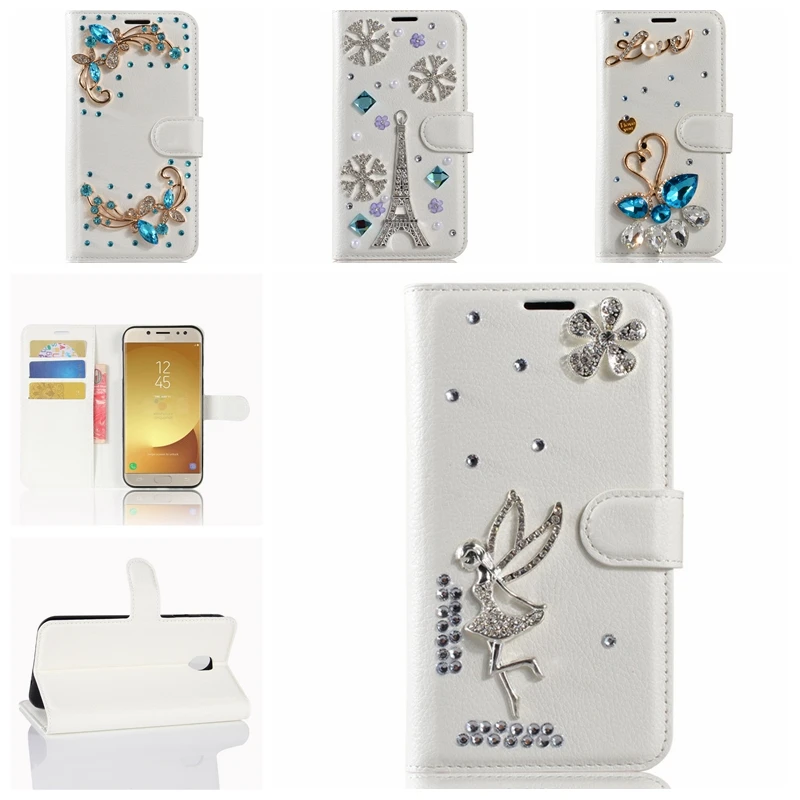 Diamond Bling крышка для Samsung Galaxy J3 2017 J330 ЕС Евразийского Чехол ручной работы DIY флип