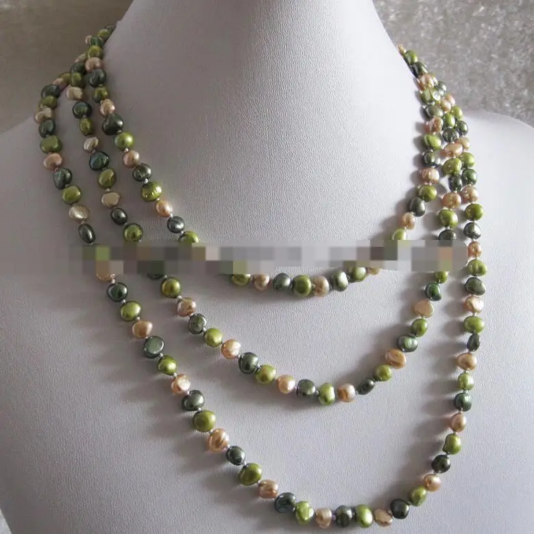 Песня voge Gem nanJ1008 Многоцветный Зеленый Шампань барокко пресноводный жемчуг