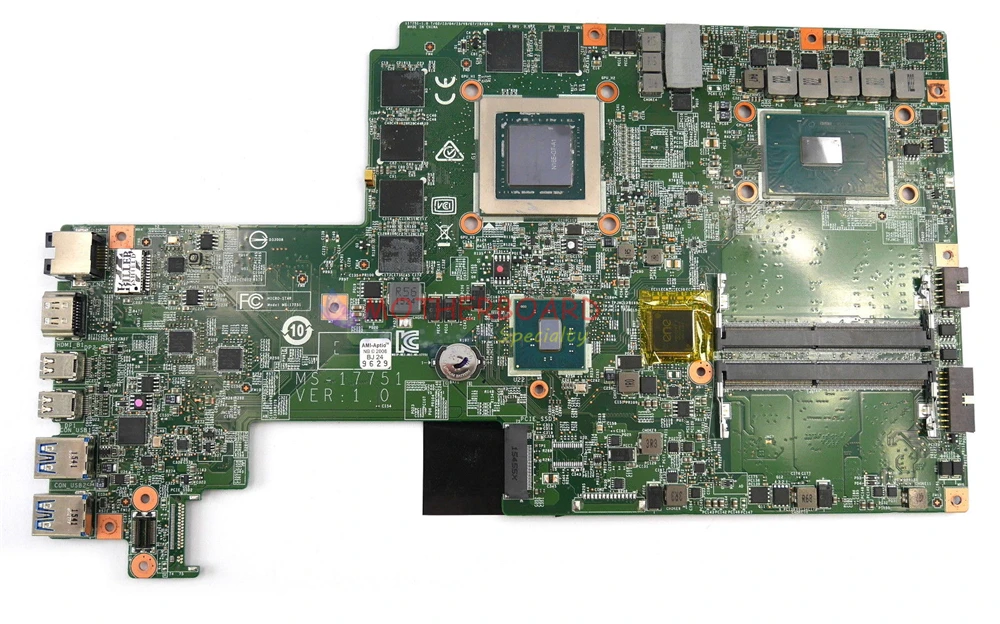 

vieruodis FOR MSI GS70 6QE-042US Laptop Motherboard W/i7-6700HQ 2.6GHz CPU GTX970M GPU N16E-GT-A1 MS-17751 MS-1775