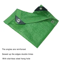 Зеленый солнцезащитный навес различных размеров с отверстием для кемпинга, сада, теплицы, крыши автомобиля, навес, ткань, шесть игл, плотная