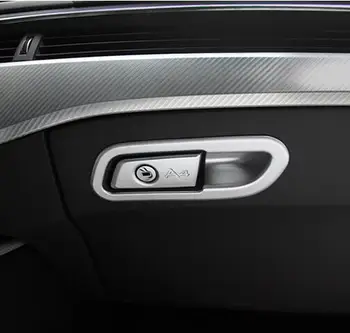 

ABS Chrome For Audi A4 b9 2016 2017 Accessories Car copilot glove Box handle bowl frame Panel Sequins Cover trim