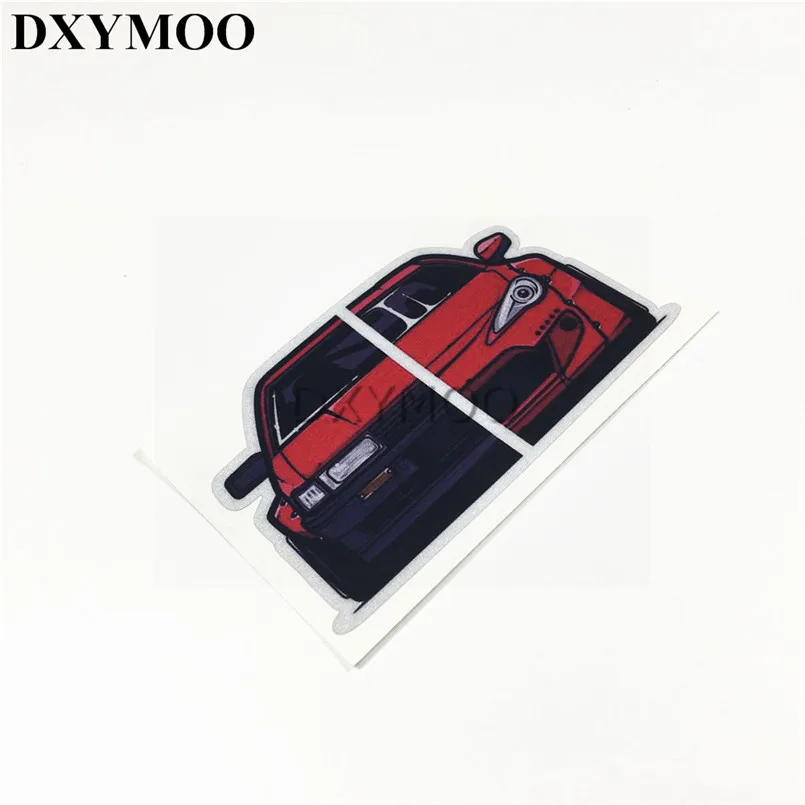 

Funny Vehicle Red AE86 GTICar Stickers JDM Motorcycle Helmet Vinyl Decals Reflective 3M
