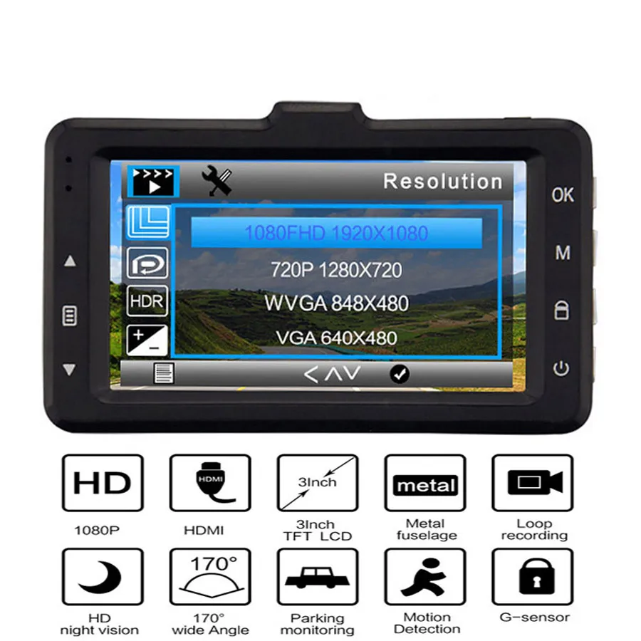 Denicer Новатэк 96655 Видеорегистраторы для автомобилей Камера Full HD 1920x1080 P видео