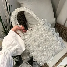 Ручная работа, жемчужная женская сумка, роскошные сумки, маленькая коробка, вечерняя сумка, модный винтажный женский топ-женская сумка-кошелек, шикарная коробка, брендовая сумка