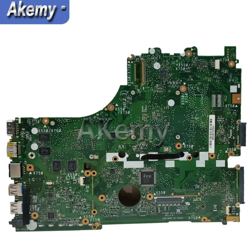 AK X550DP материнских плат REV: 2,0 LVDS ДЛЯ ASUS X750DP K550DP K550D X550D Материнская плата ноутбука X550DP плата X550DP материнская плата