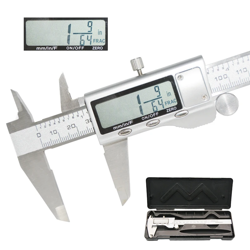 

Caliper stainless steel 150mm fraction metal caliper F / mm / in high precision digital caliper vernier caliper measuring tool