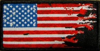 

AMERICAN ZOMBIE HANDS DISTRESSED FLAG ZOMBIE HUNTER Movie Embroidered LOGO Iron On Patch Customized patch available