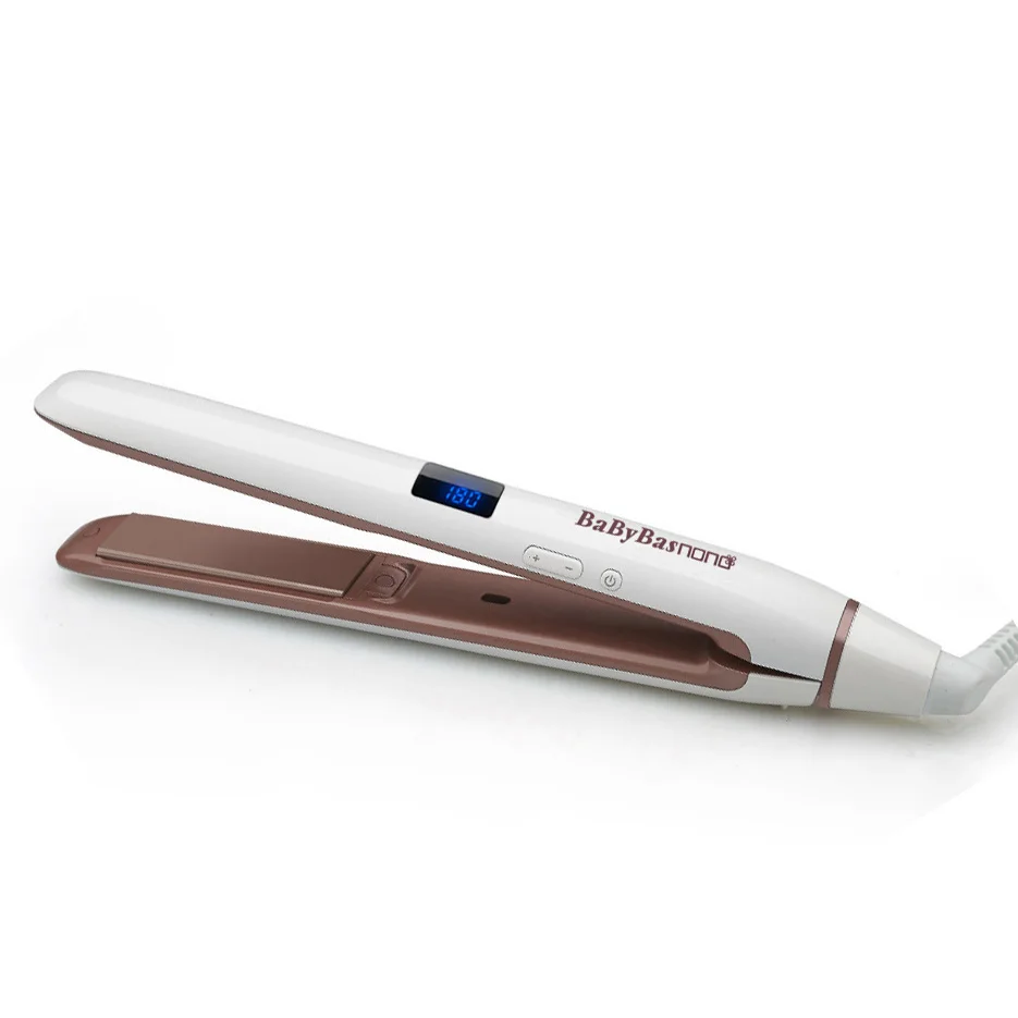 

2019 new Professional hair straightener iron LED display ceramic coating plate ionic curling iron flat iron hair styling tool