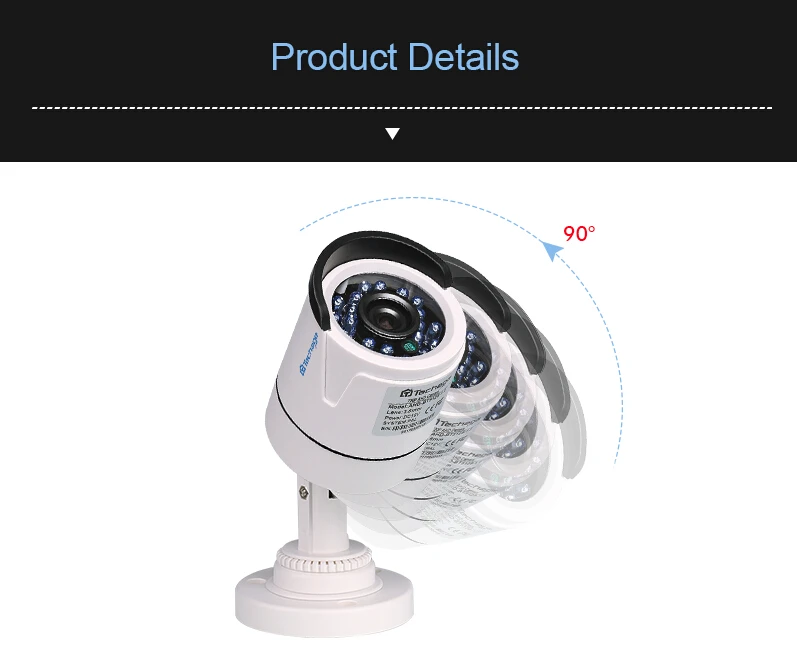 Techage 4CH 1080N AHD DVR Kit 720P CCTV Системы 1MP ИК Ночное видение для дома и улицы Камера камера наружного видеонаблюдения набор для приготовления чая 1 ТБ HDD
