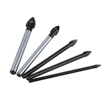 5Pcs Tungsten Carbide Glass Drill Bit Set Titanium Coated with M3 M8 Hex Shank Power Tools