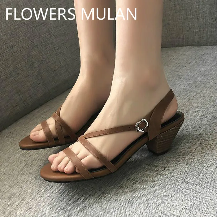 

Rome Narrow Band Women Sandals New Designer 2019 Peep Toe Back Strap Gladiators Strange Heels Zapatos De Mujer Slip On Shoes