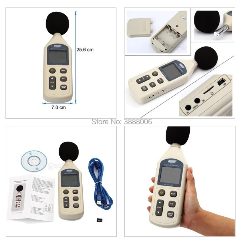 WENSN WS1361 noise meter environmental noise detection 30 130dB Decibel