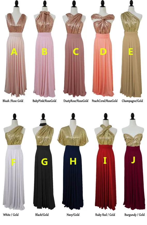 Robe Demoiselle D'honneur Bridesmaid Dresses Long Chiffon with Sequins Wedding Party Dresses Vestidos De Fiesta De Noche