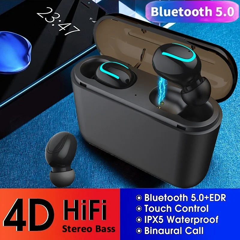 

2019 Bluetooth 5.0 Headphones TWS Wireless Earbuds Blutooth Earphone Handsfree Headphone Sports Gaming Headset With Charging Box