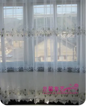 

Embroidered window screening white paragraph all-match curtain cloth shade cloth