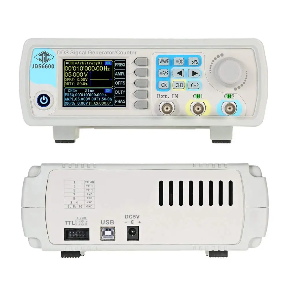 

Signal Two Channel Digital DDS Function High Accuracy Arbitrary Pulse Signal Generator 1Hz-100MHz Frequency Meter 200MSa / s 4