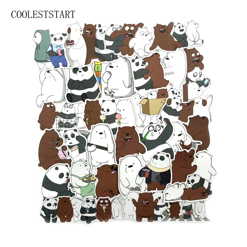 36 قطعة/المجموعة الدببة ملصقات مضحك الاطفال لعبة ملصقا ل DIY الأمتعة الكمبيوتر المحمول لوح التزلج دراجة نارية الهاتف ملصق مضاد للمياه