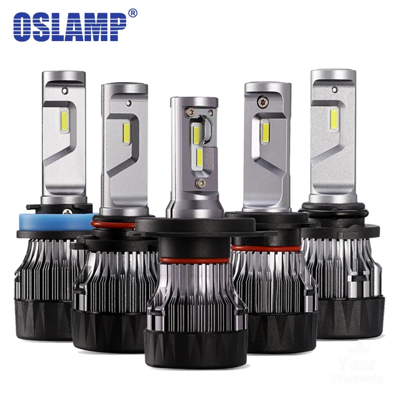 Oslamp Мини Автомобильный светодиодный головной светильник H4 H7 H11 9005 9006 Hi lo Beam CSP Chip 60W