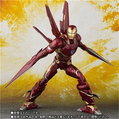 

2019 New Style Iron Man Action Figure Anime Model MK 50 Movable Dolls Decoration Classic Collection Figurine Toys for Gifts 16cm