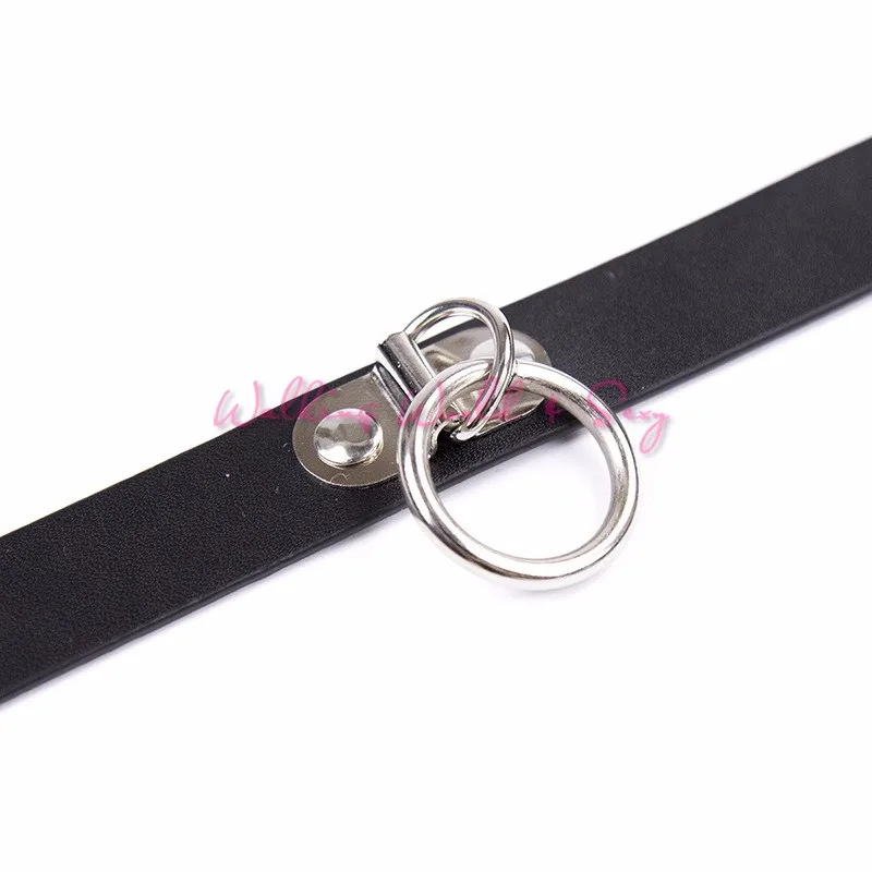 Adult Game Black Pu Leather Sex Collar Neck Strap Adjustable Belt Slave Fantasy Bondage Collar BDSM Erotic Sex Toys For Couples (6)
