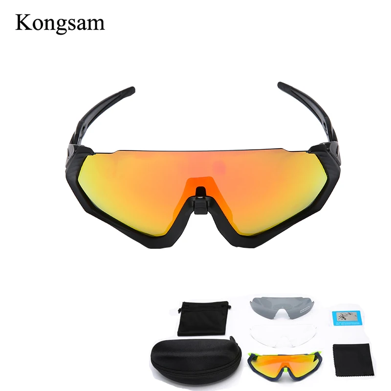 Kongsam Polarized Cycling Goggles 3 Lens Kit UV400 Polarized Cycling